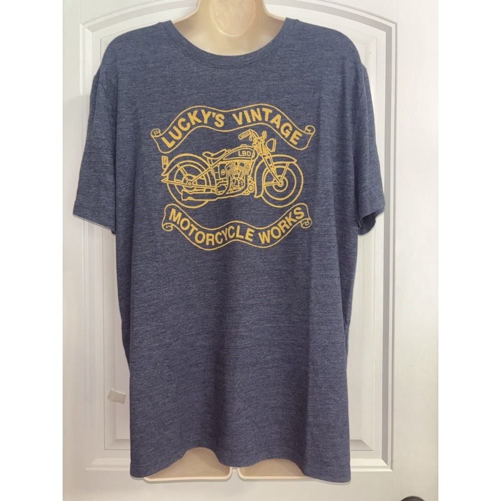 LUCKY BRAND (2018) Official "Lucky's Vintage Motorcycle Works" T-Shirt Size L